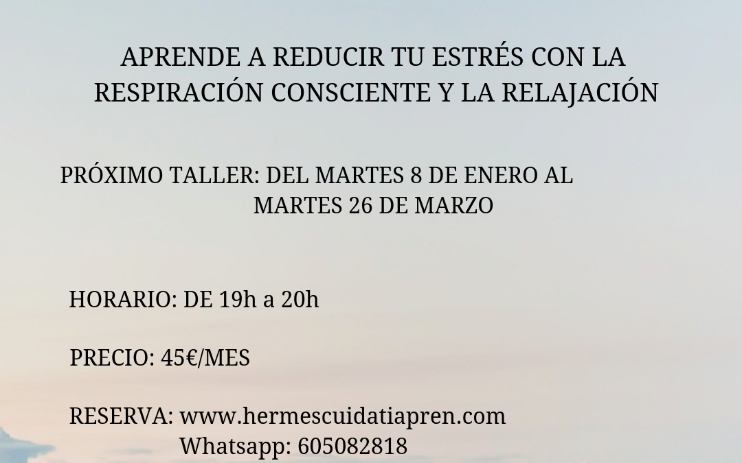 ¿Cómo reduzco mi estrés? Próximo curso en Barcelona