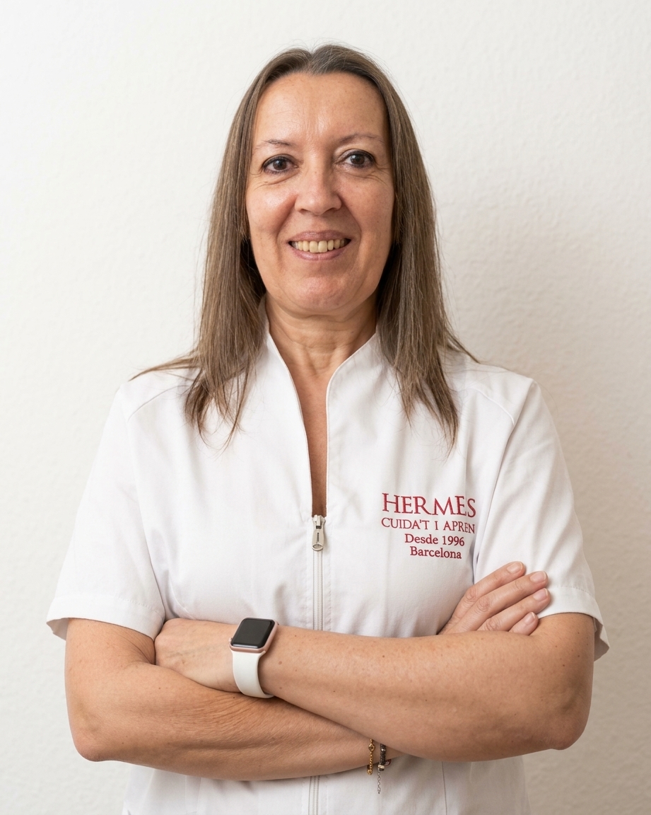 Montserrat Oliveros, masajista y terapeuta profesional en el Centro Hermes en La Sagrera, Barcelona